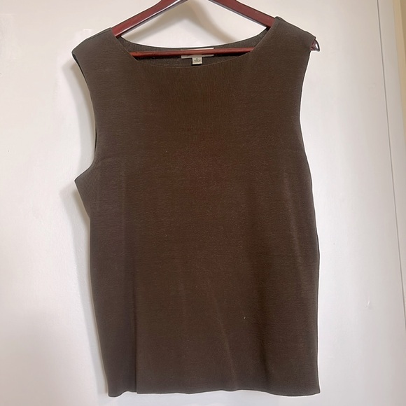 Sheer/Knockout Velvet Tunic with Silk Knitted Tank - Picture 5 of 5